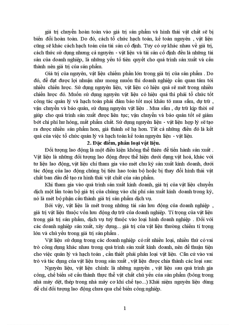 image for page Tổ chức quá trình hạch toán vật liệu