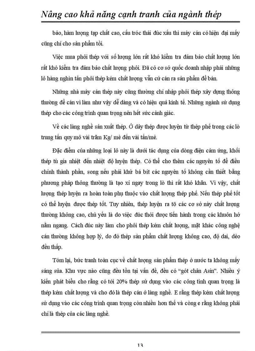 image for page Nâng cao khả năng cạnh tranh của ngành thép nước ta trong qúa trình hội nhập khu vực và quốc tế 1