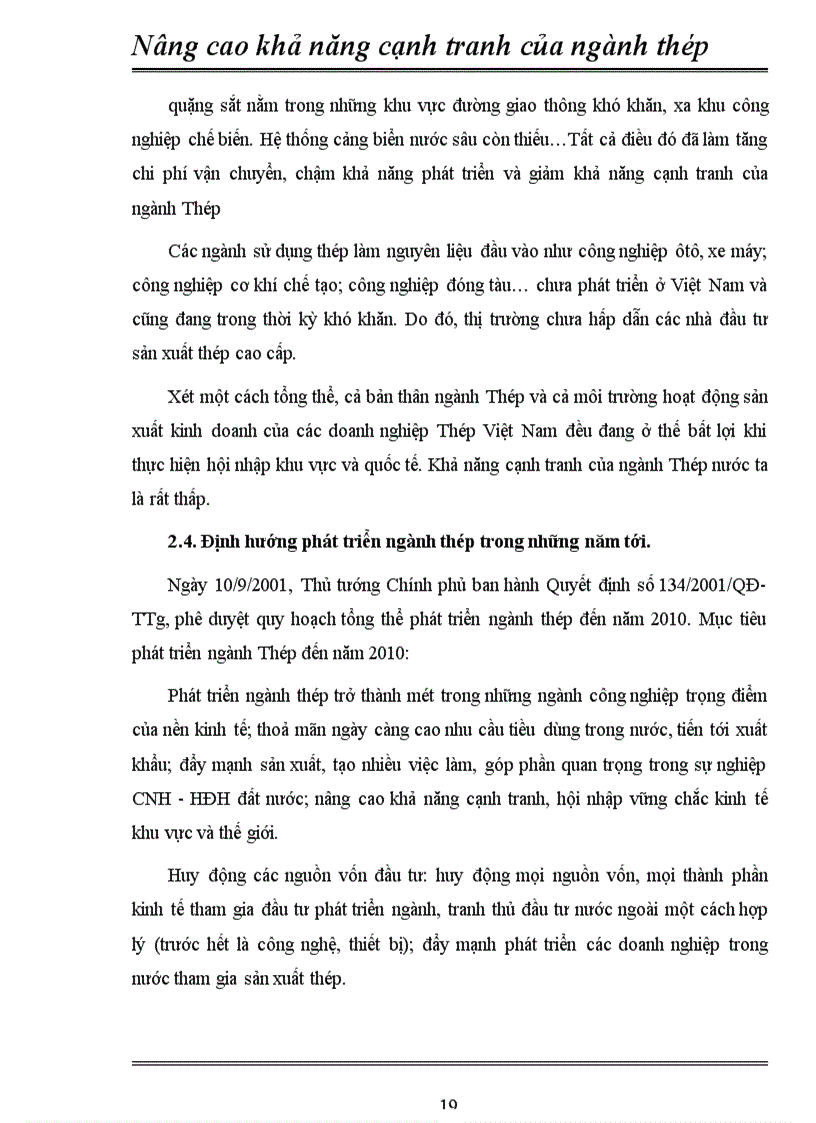 image for page Nâng cao khả năng cạnh tranh của ngành thép nước ta trong qúa trình hội nhập khu vực và quốc tế 1