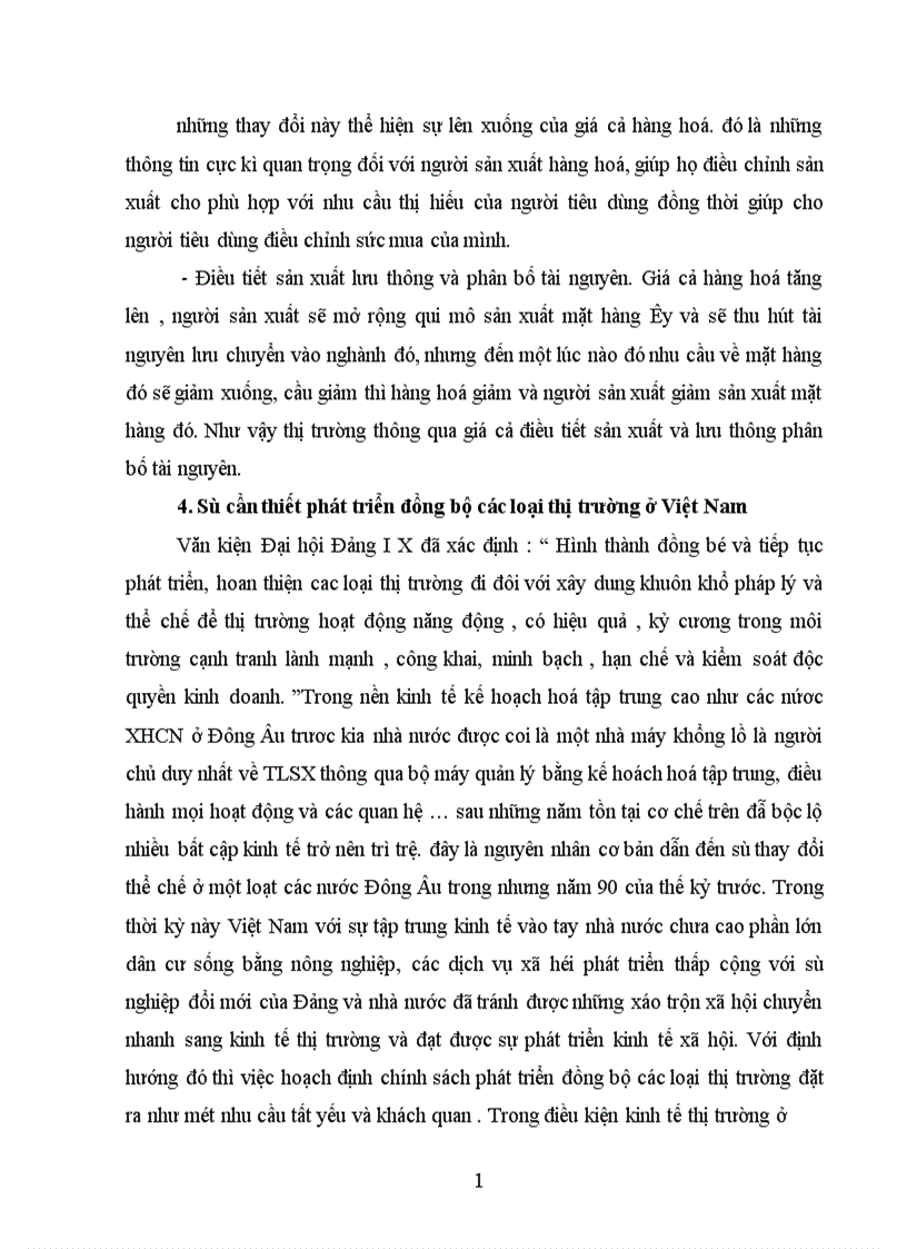 image for page Thực trạng phát triển phương hướng và giải pháp phát triển các loại thị trường 1