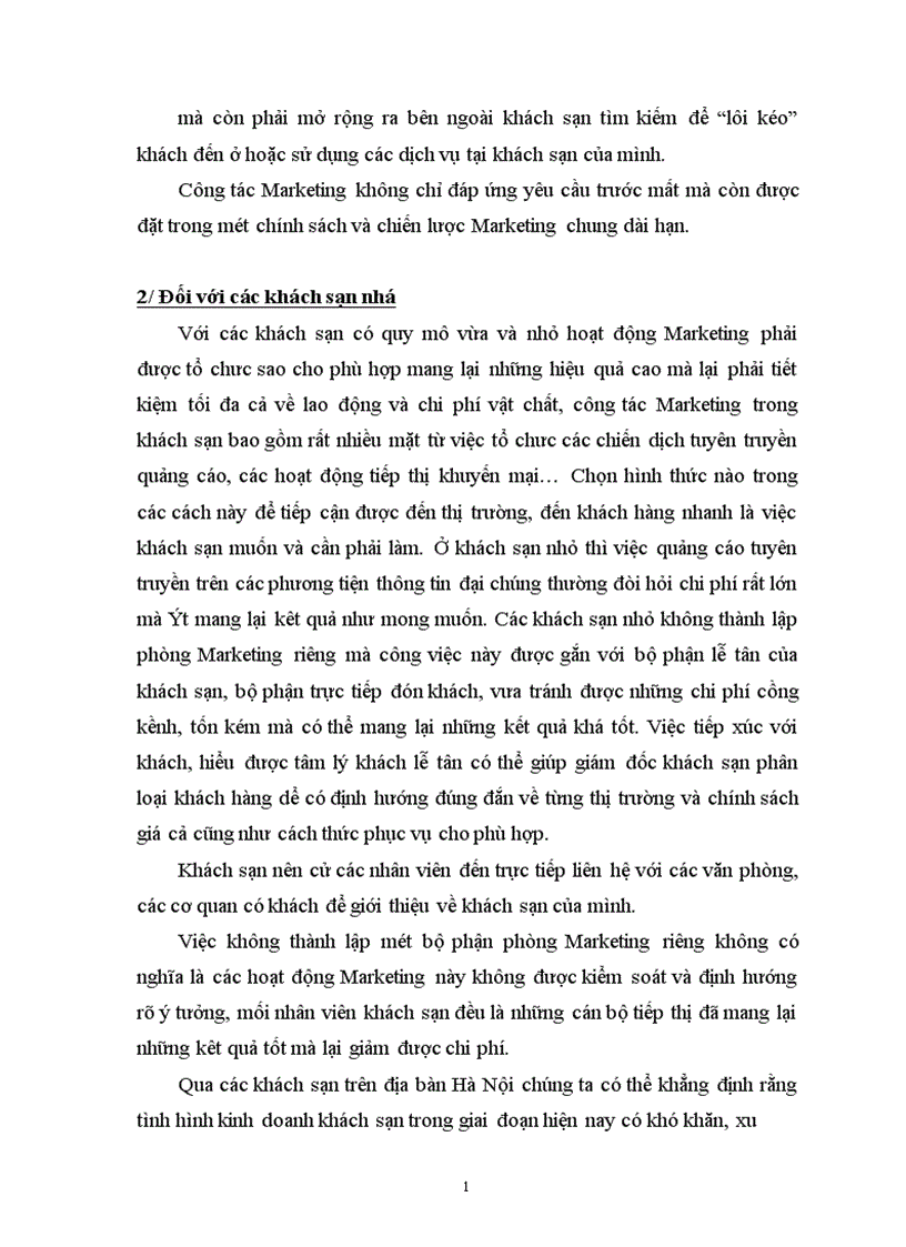 image for page Hoạt động marketing trong chiến lược kinh doanh khách sạn 1