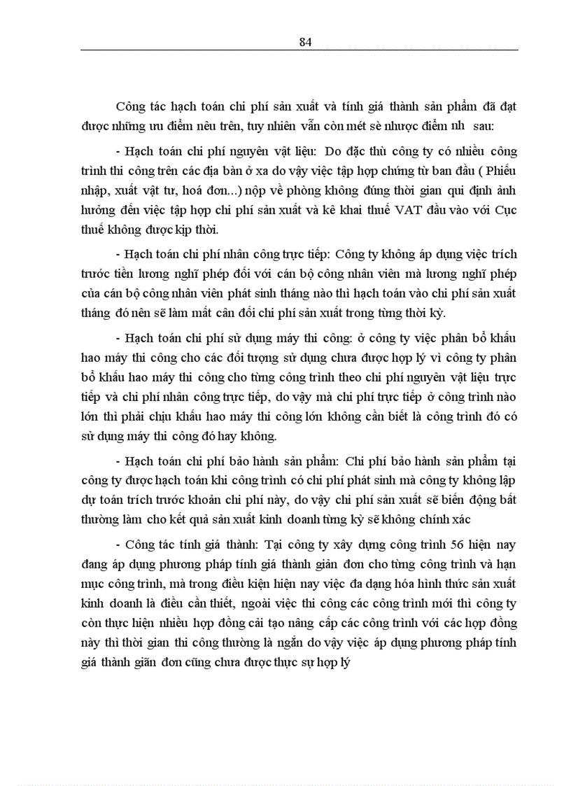 image for page Hoàn thiện hạch toán chi phí sản xuất và tính giá thành sản phẩm xây lắp tại công ty xây dựng công trình 56 thuộc tổng công ty Thành An Binh đoàn 11 Bộ Quốc Phòng 1