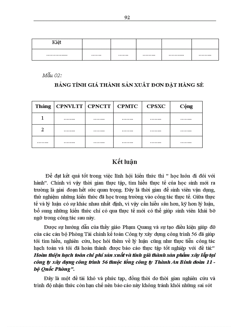 image for page Hoàn thiện hạch toán chi phí sản xuất và tính giá thành sản phẩm xây lắp tại công ty xây dựng công trình 56 thuộc tổng công ty Thành An Binh đoàn 11 Bộ Quốc Phòng 1