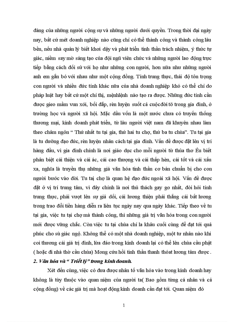 image for page Văn hoá và kinh doanh dưới góc nhìn triết học