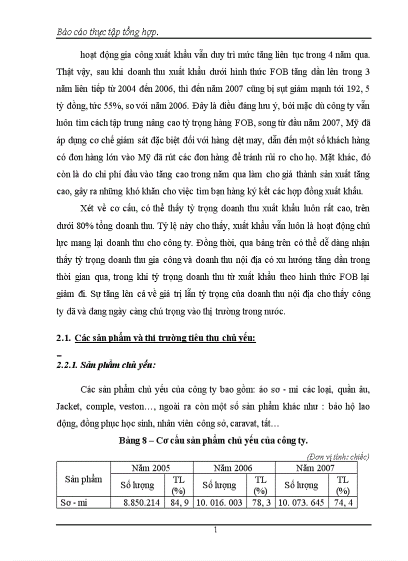 image for page Báo cáo thực tập tại công ty cổ phần May 10