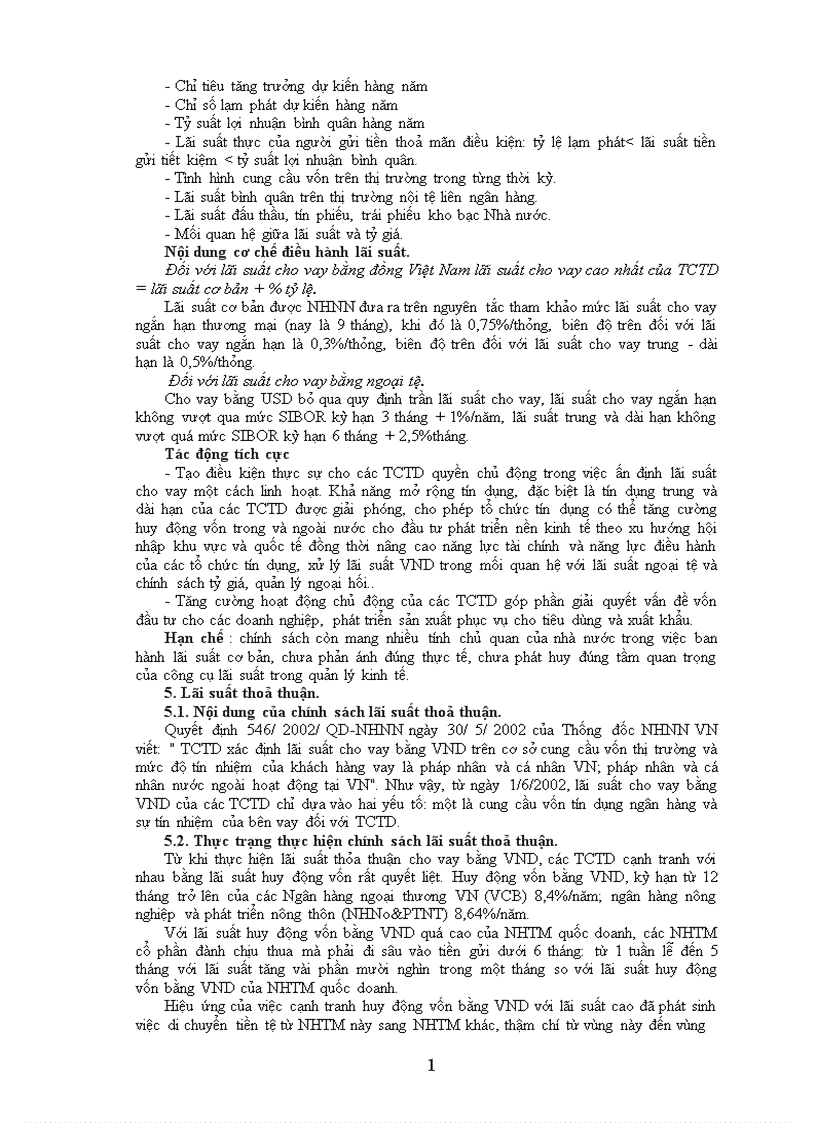 image for page Lãi suất và vấn đề sử dụng các chính sách lãi suất trong việc điều tiết nền kinh tế ở Việt Nam 1