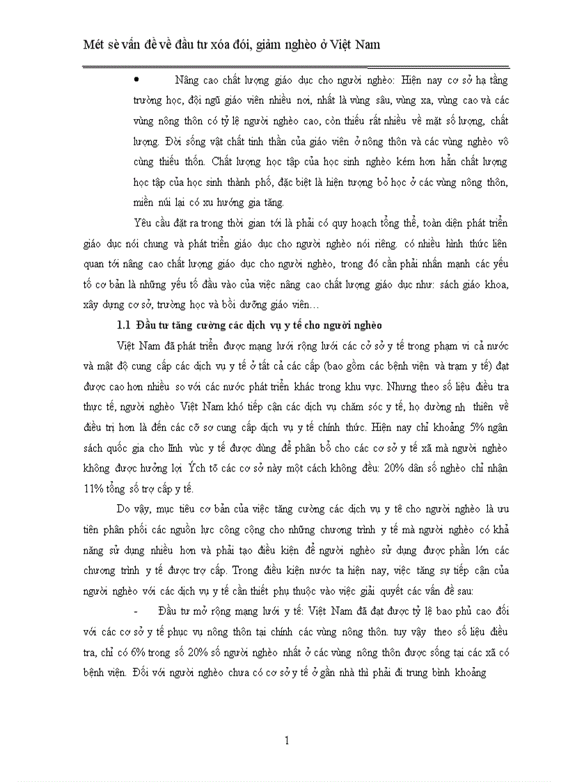 image for page Một số vấn đề về đầu tư xóa đói giảm nghèo ở Việt Nam 1