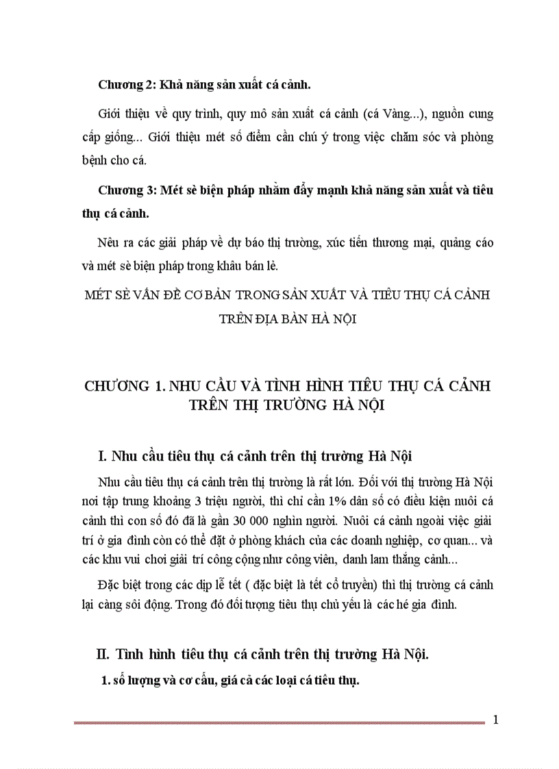 image for page Một số vấn đề cơ bản trong sản xuất và tiêu thụ cá cảnh trên địa bàn Hà Nội