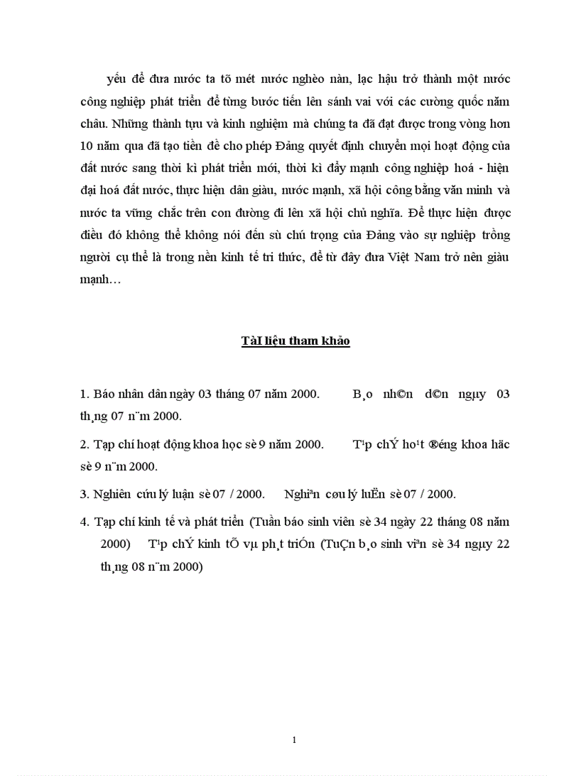 image for page Vai trò của đội ngũ trí tuệ cao trong sự nghiệp công nghiệp hoá hiện đại hoá đất nước