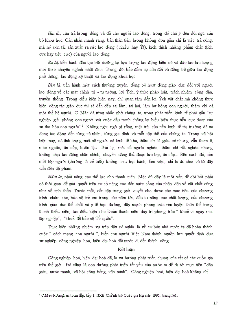 image for page Phát huy yếu tố con người trong sự nghiệp Công nghiệp hoá Hiện đại hoá