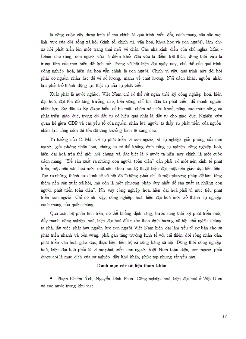image for page Phát huy yếu tố con người trong sự nghiệp Công nghiệp hoá Hiện đại hoá