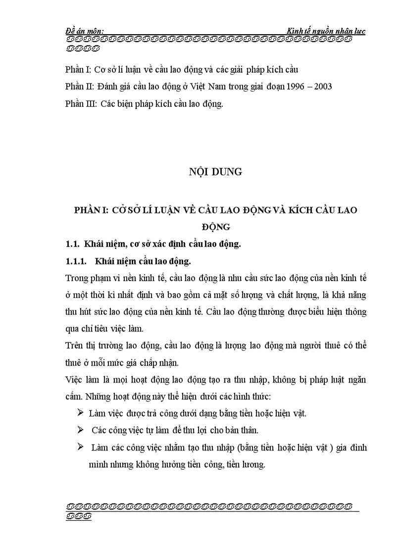 image for page Cầu lao động và các giải pháp kích cầu lao động