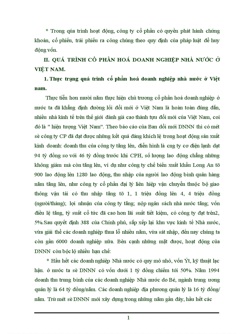 image for page Quá trình cổ phần hoá của các doanh nghiệp nhà nước ở Việt nam Thực trạng và giải pháp