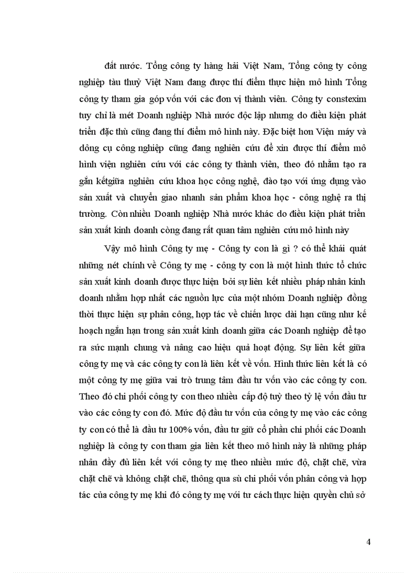 image for page Ưu điểm và hạn chế của mô hình công ty mẹ công ty con