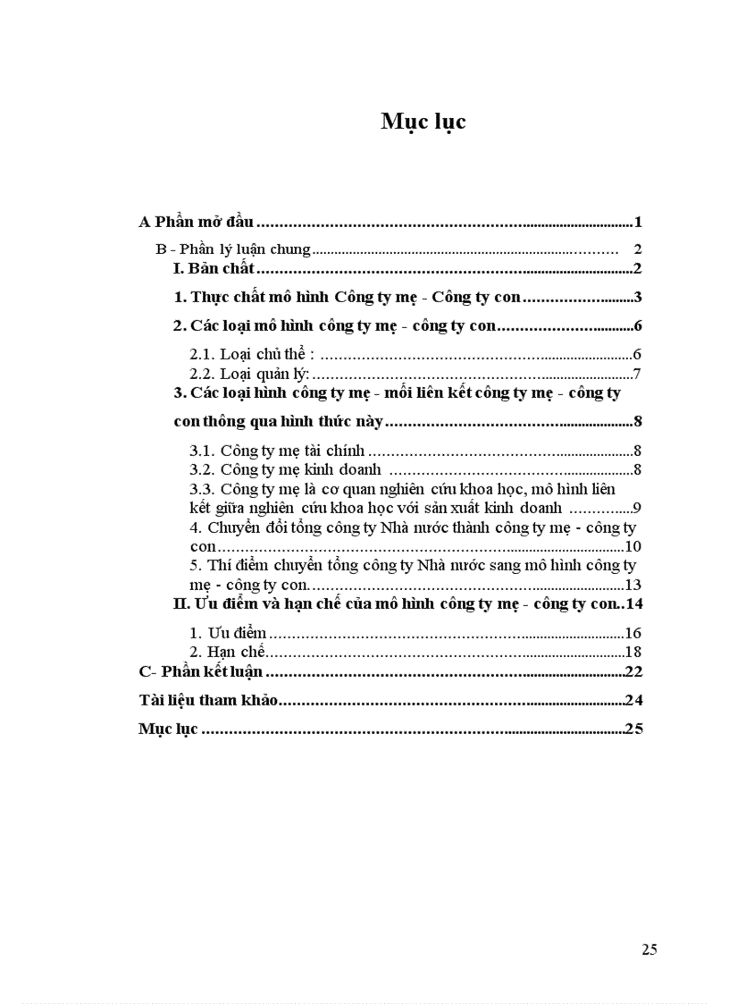 image for page Ưu điểm và hạn chế của mô hình công ty mẹ công ty con