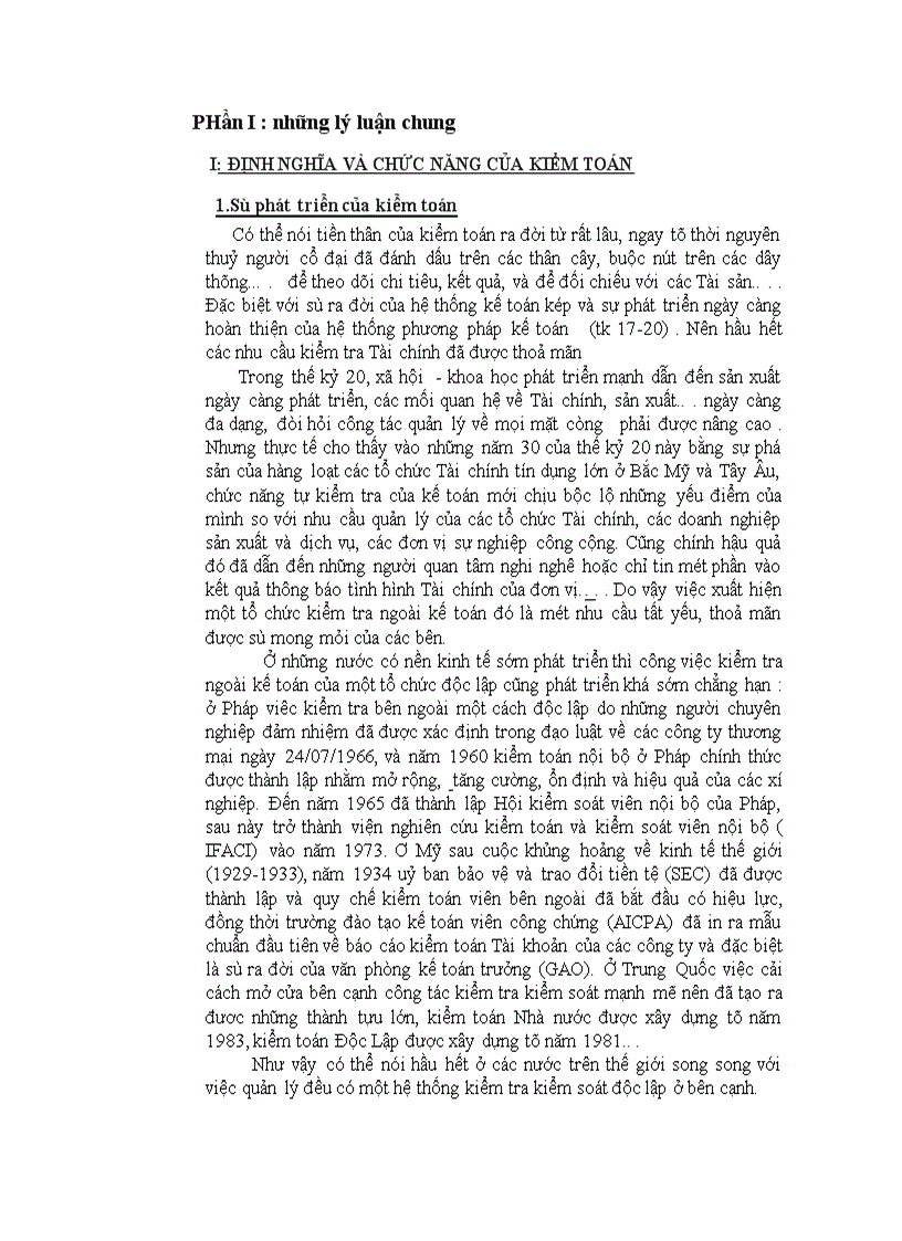 Thực trạng và phướng hoàn thiện hệ thống kiểm toán độc lập ở nước ta 1