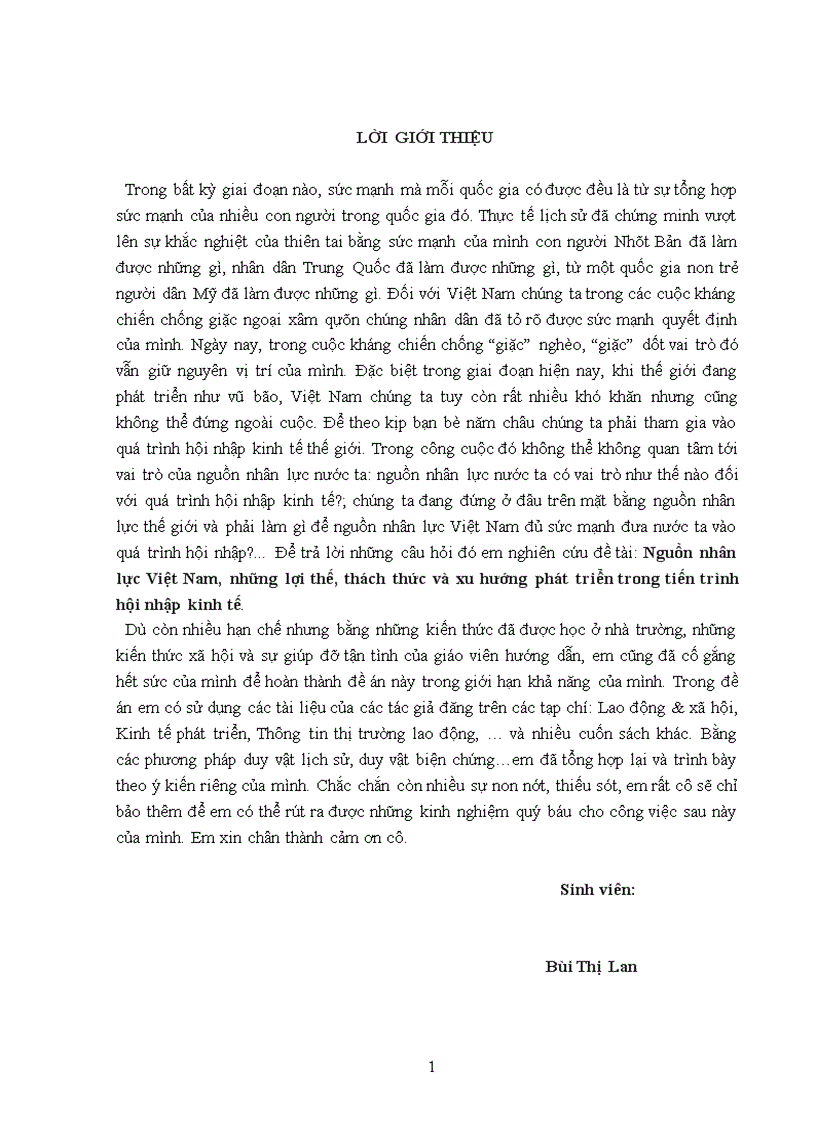 Nguồn nhân lực Việt Nam những lợi thế thách thức và xu hướng phát triển trong tiến trình hội nhập kinh tế 1