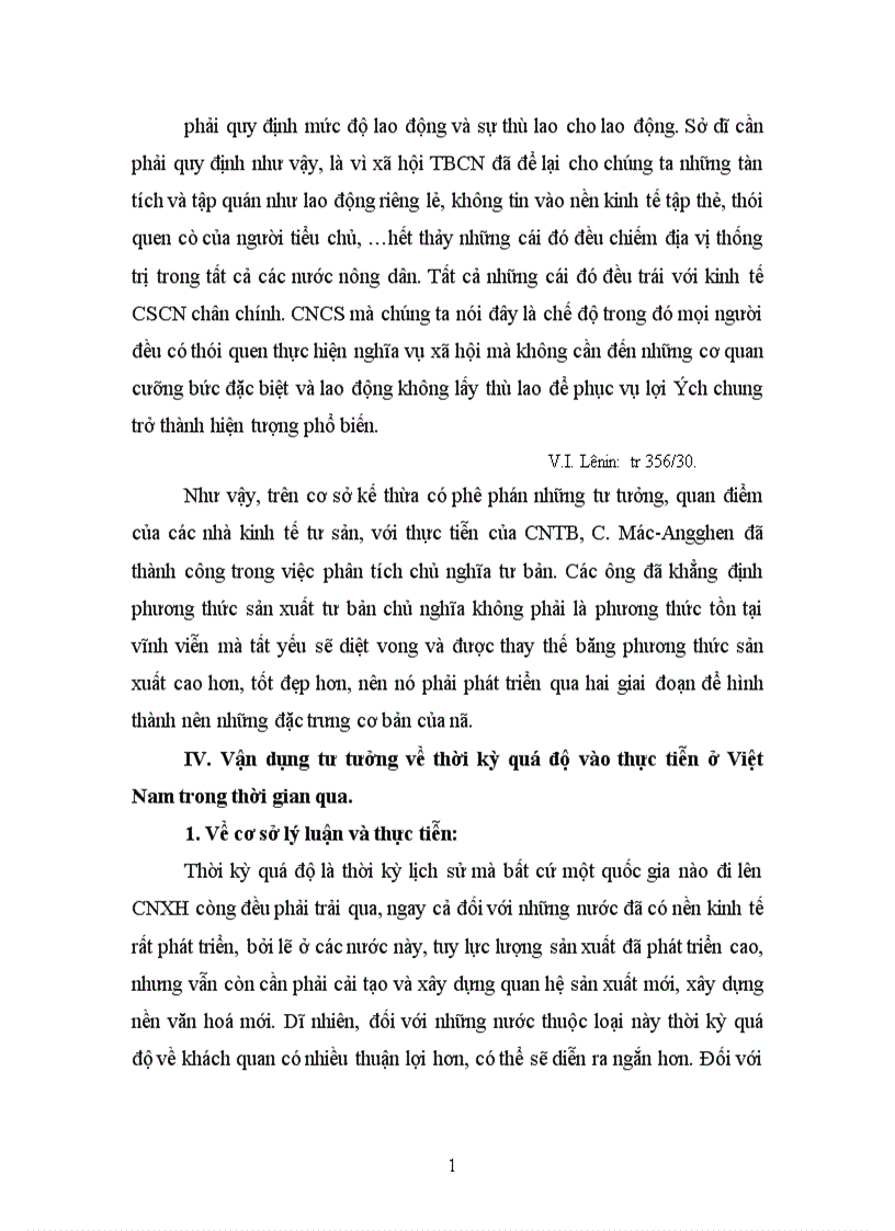 image for page Quan điểm của C Mác Lênin và tư tưởng Hồ Chí Minh về thời kỳ quá độ tư CNTB lên CNCS 1