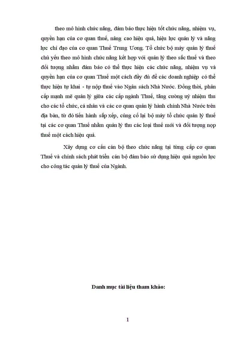 image for page Kiện toàn tổ chức bộ máy quản lý thuế đáp ứng yêu cầu cải cách và hiện đại hoá ngành thuế