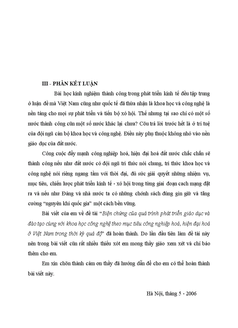 image for page Biện chứng của quá trình phát triển giáo dục và đào tạo cùng với khoa học công nghệ theo mục tiêu công nghiệp hoá hiện đại hoá ở Việt Nam trong thời kỳ quá độ 1