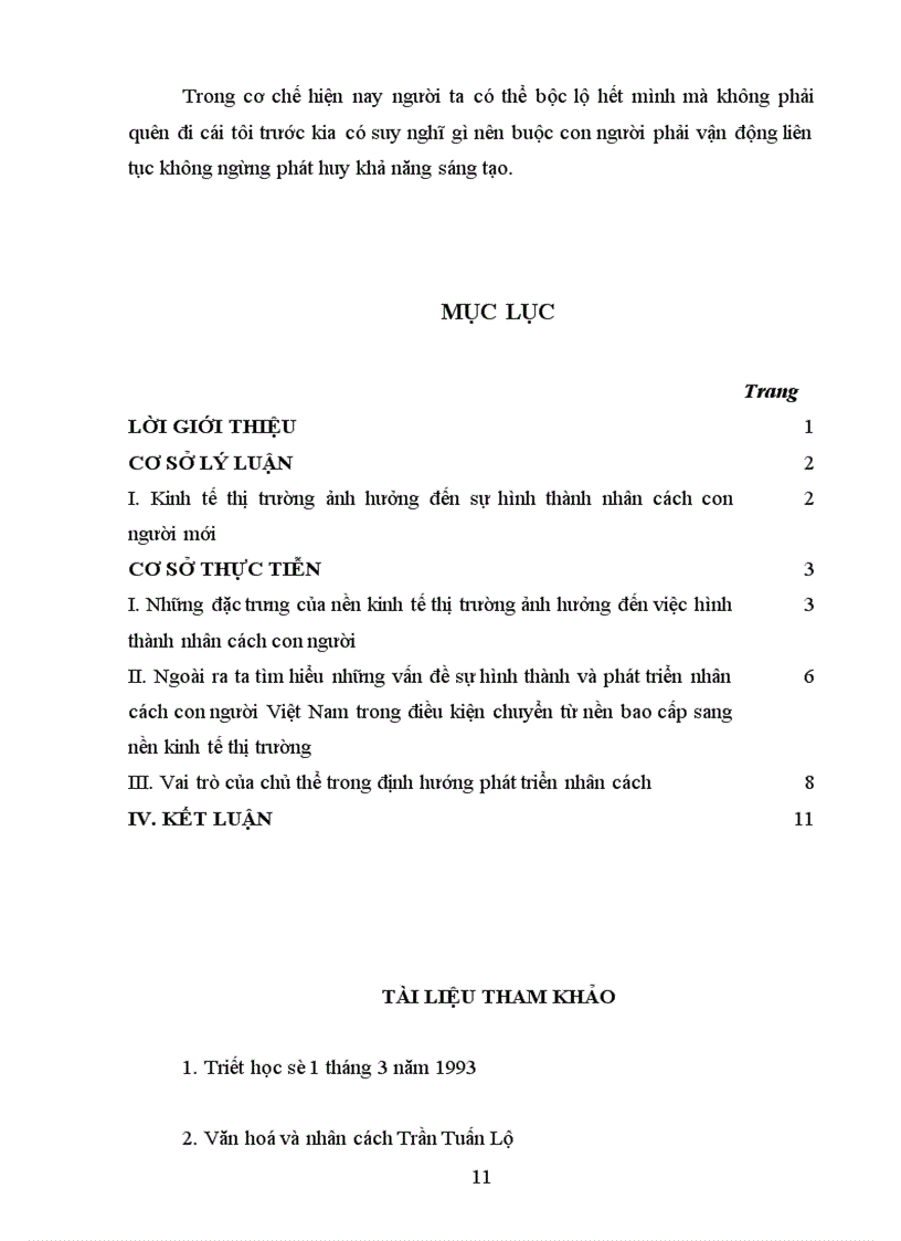 image for page Nhân cách con người trong nền kinh tế thị trường