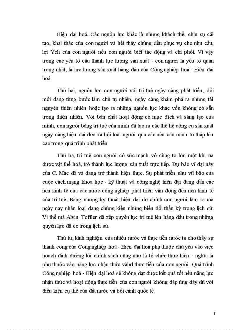 image for page Vai trò của nguồn lực con người trong sự nghiệp công nghiệp hoá hiện đại hoá của đất nước 1