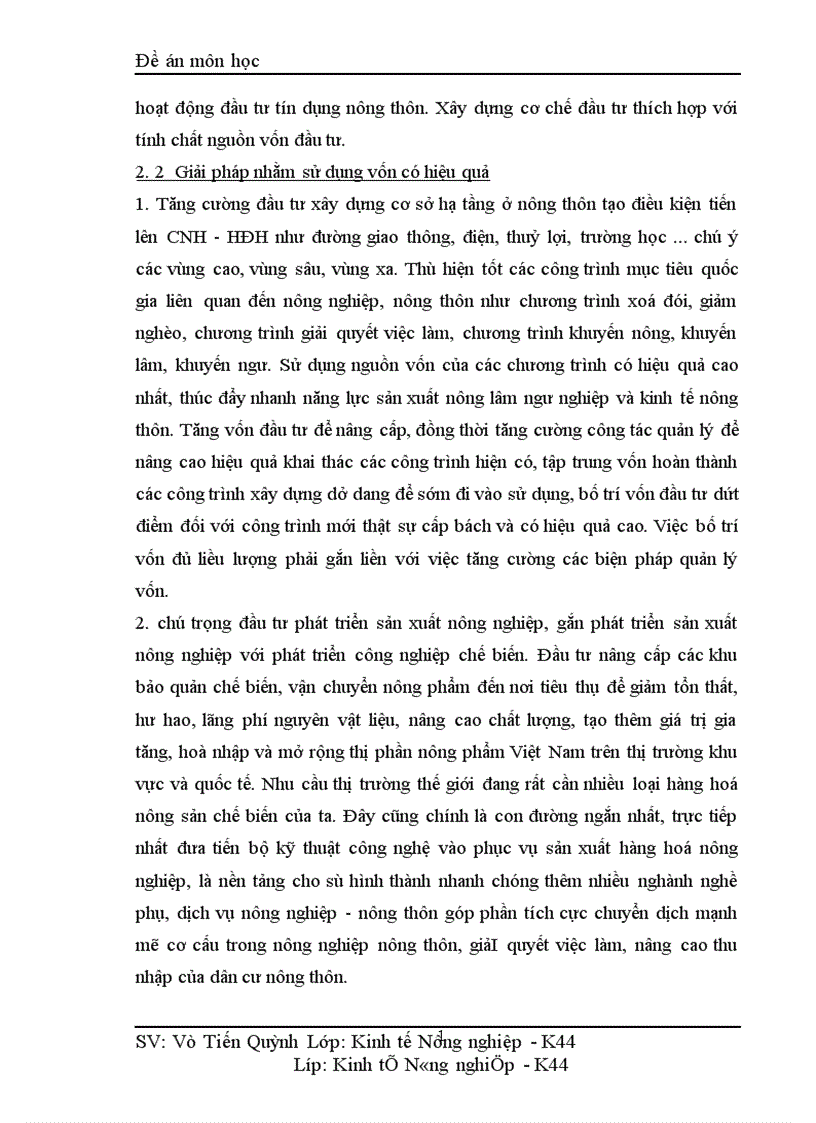 image for page Thực trạng và giải pháp sử dụng vốn đầu tư cho nông nghiệp nông thôn