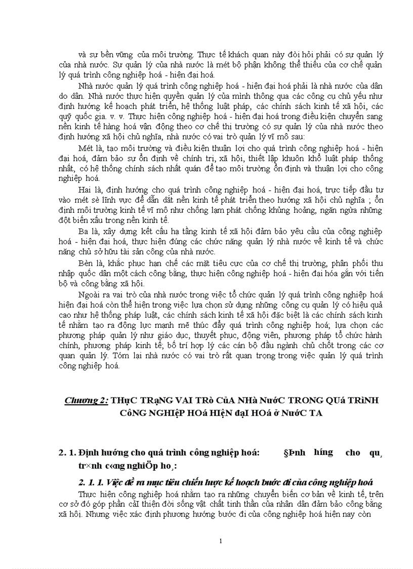 image for page Vai trò của Nhà Nước trong sự nghiệp công nghiệp hoá hiện đại hoá ở nước ta hiện nay 1