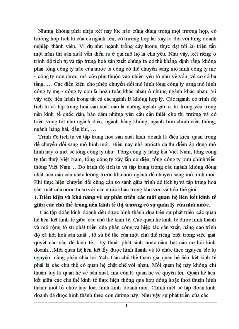 image for page Phân tích điều kiện áp dụng mô hình công ty mẹ công ty con ở Việt Nam hiện nay