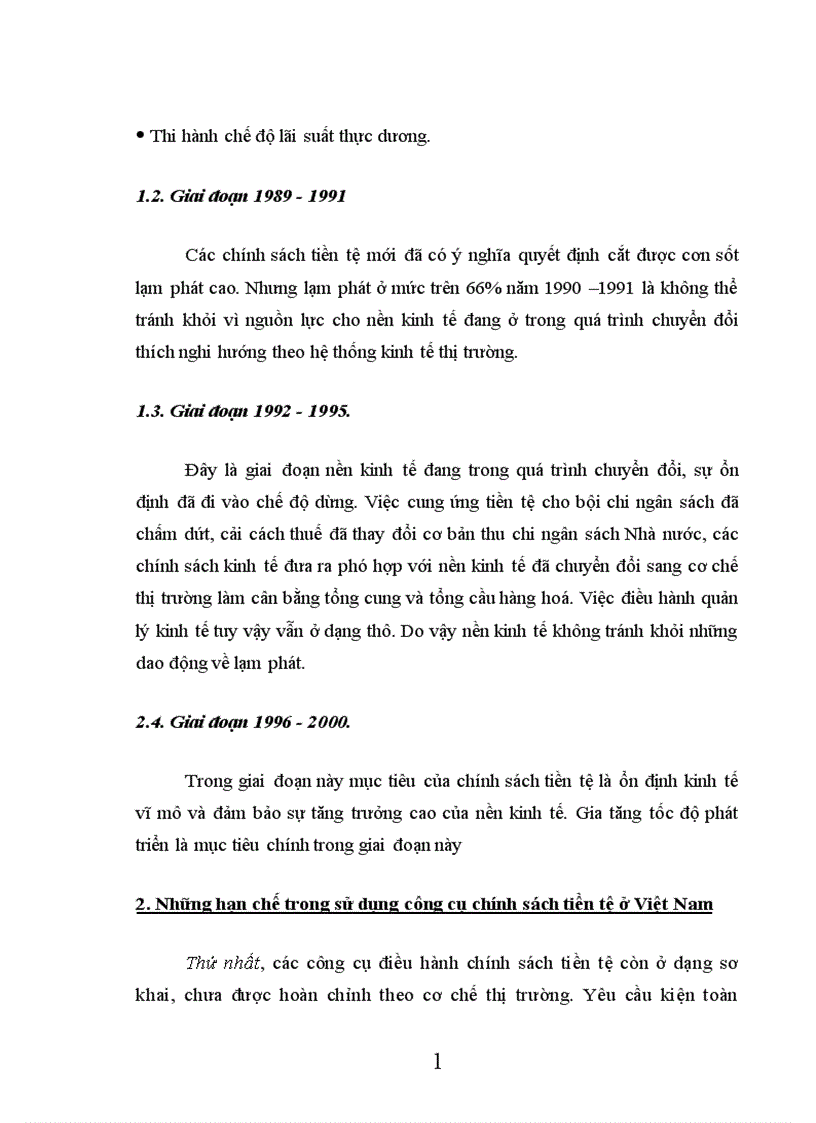 image for page Việc sử dụng các công cụ chính sách tiền tệ ở việt nam