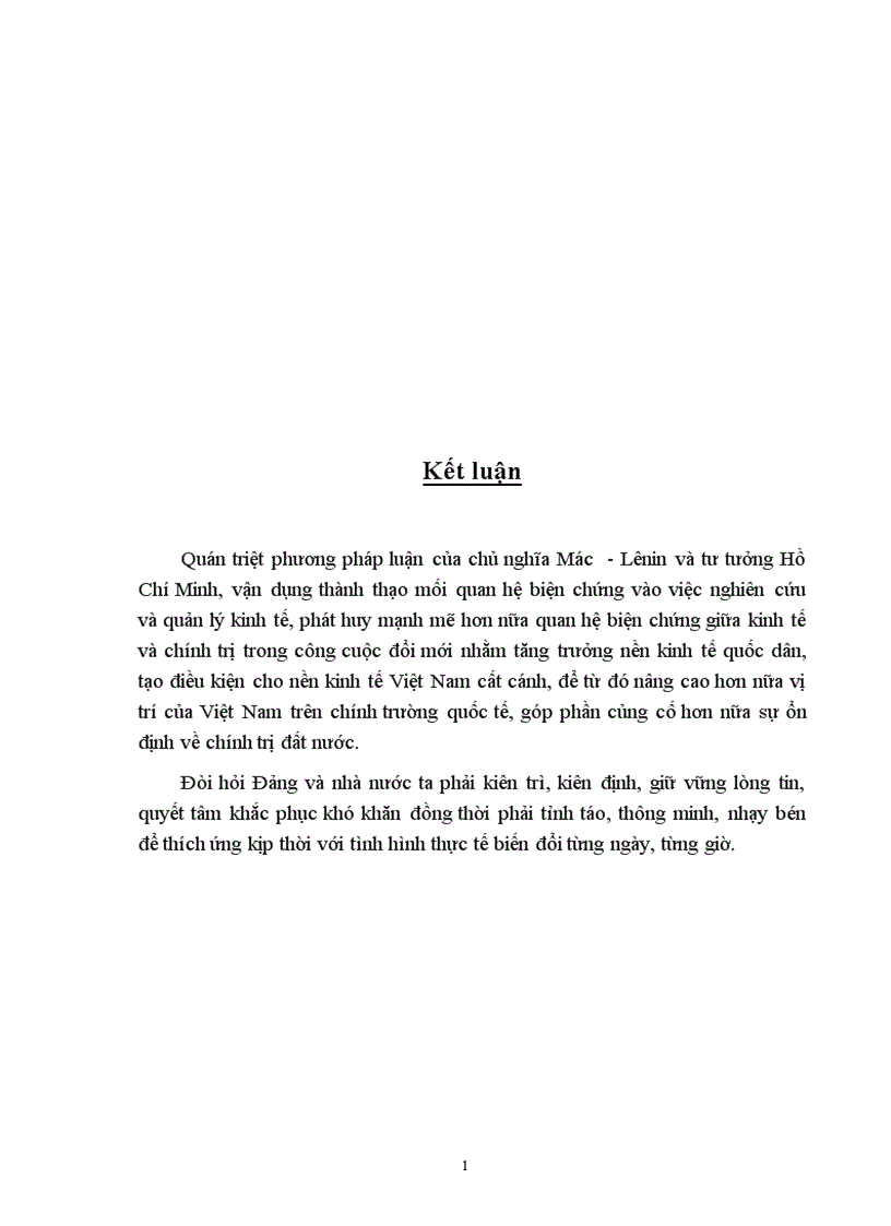 image for page Mối quan hệ biện chứng giữa vật chất ý thức và sự vận dụng của Đảng cộng sản Việt Nam trong công cuộc đổi mới kinh tế 1