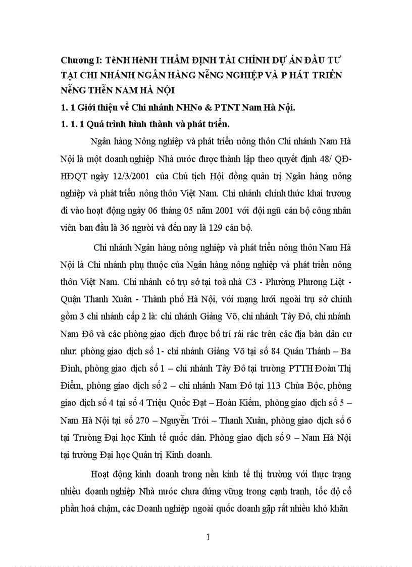 image for page Hoạt động thẩm định và giải pháp nâng cao hiệu quả thẩm định tại Chi nhánh Ngân hàng Nông nghiệp và Phát triển nông thôn Nam Hà Nội
