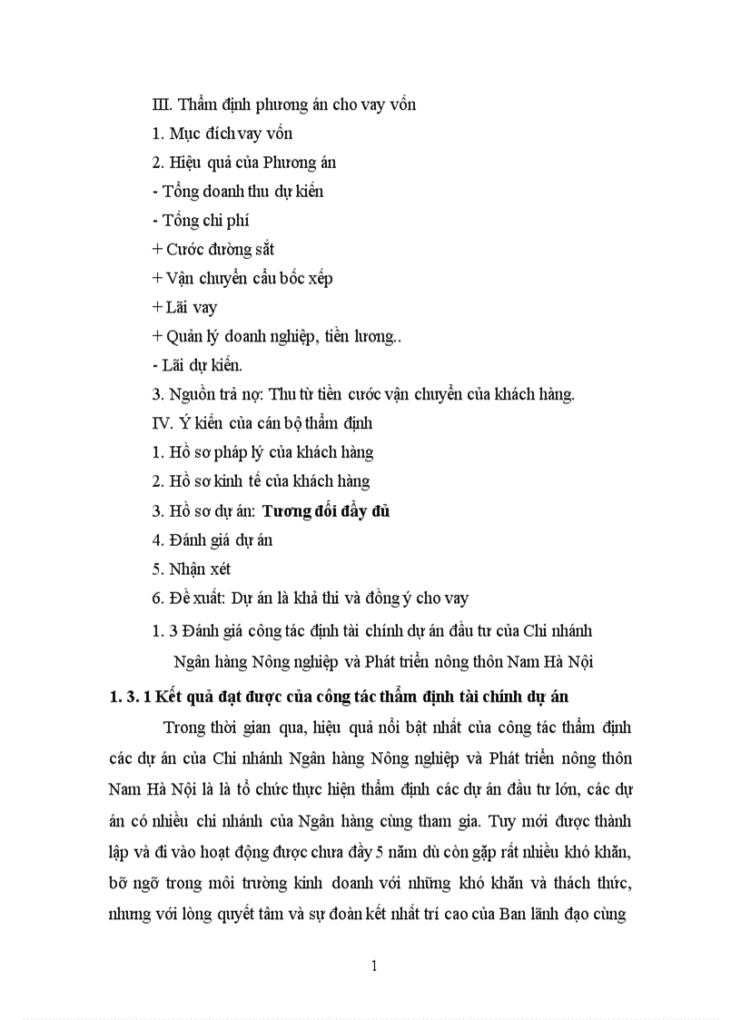 image for page Hoạt động thẩm định và giải pháp nâng cao hiệu quả thẩm định tại Chi nhánh Ngân hàng Nông nghiệp và Phát triển nông thôn Nam Hà Nội