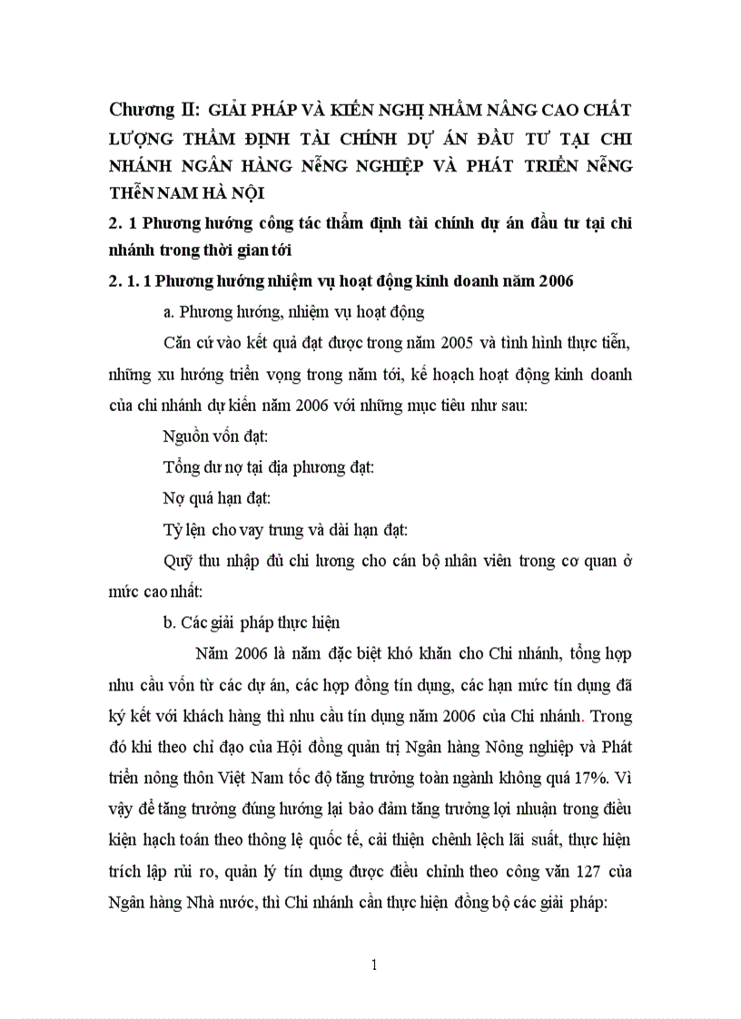 image for page Hoạt động thẩm định và giải pháp nâng cao hiệu quả thẩm định tại Chi nhánh Ngân hàng Nông nghiệp và Phát triển nông thôn Nam Hà Nội
