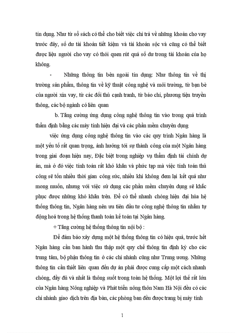image for page Hoạt động thẩm định và giải pháp nâng cao hiệu quả thẩm định tại Chi nhánh Ngân hàng Nông nghiệp và Phát triển nông thôn Nam Hà Nội