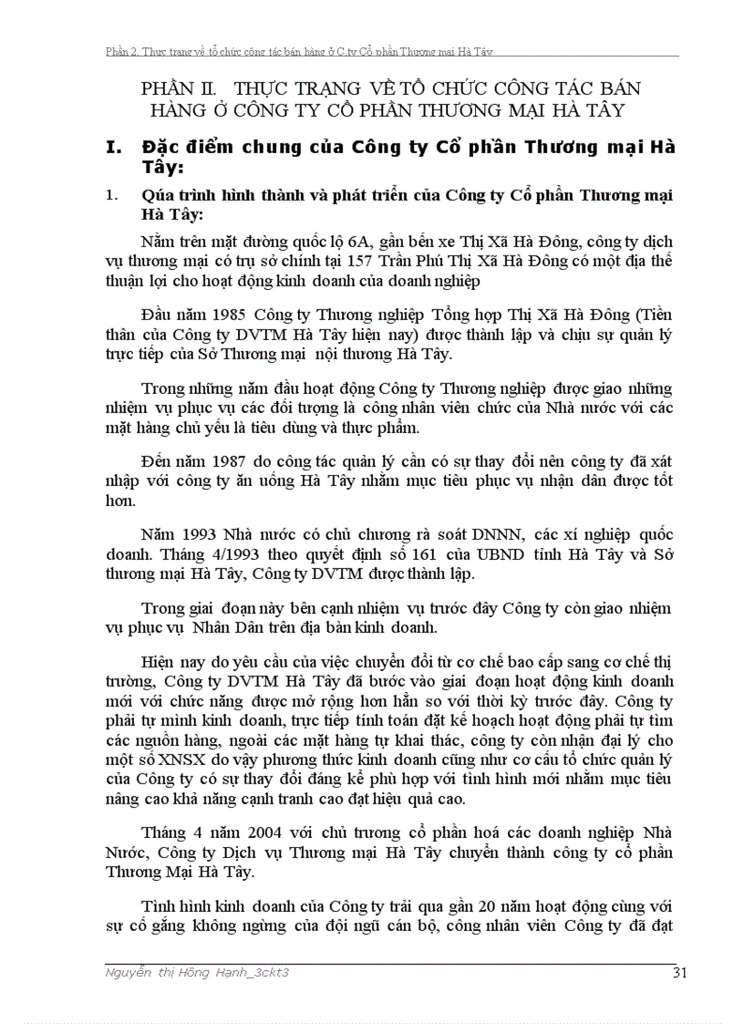 image for page Hoàn thiện quá trình hạch toán kế toán bán hàng tại công ty Dịch Vụ Thương Mại Hà Tây 1