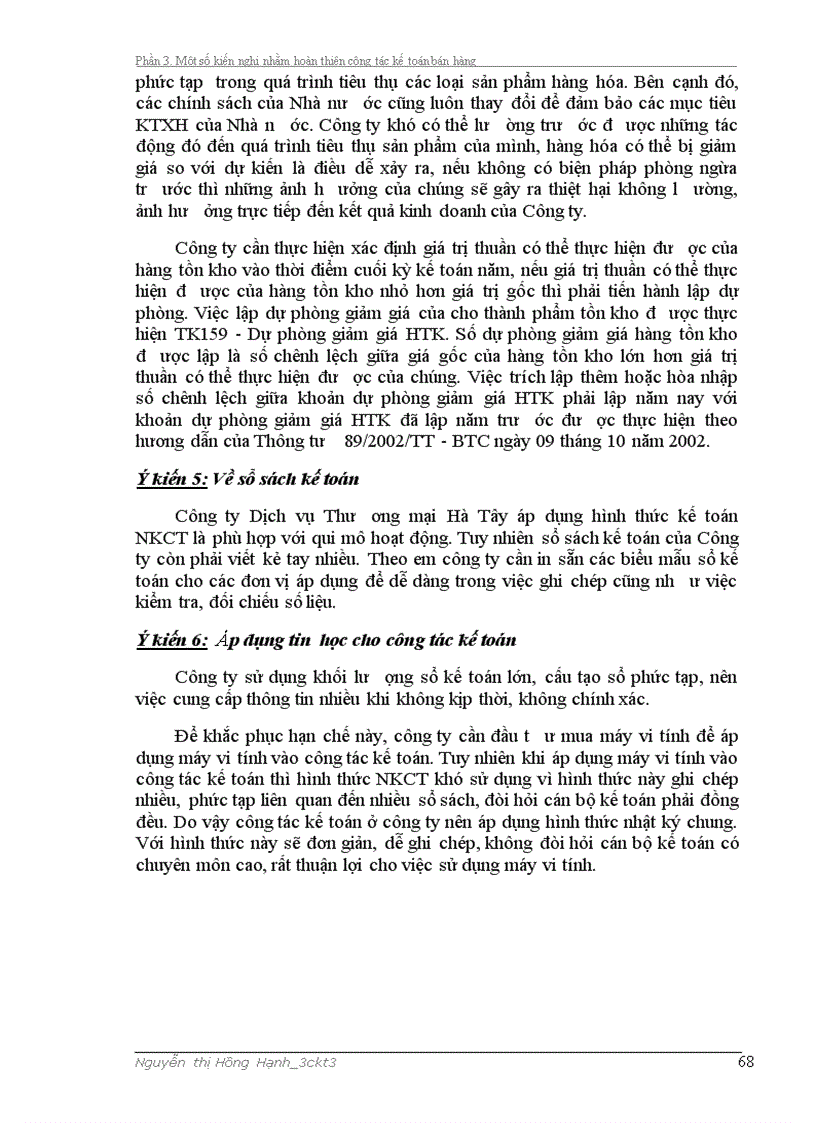image for page Hoàn thiện quá trình hạch toán kế toán bán hàng tại công ty Dịch Vụ Thương Mại Hà Tây 1