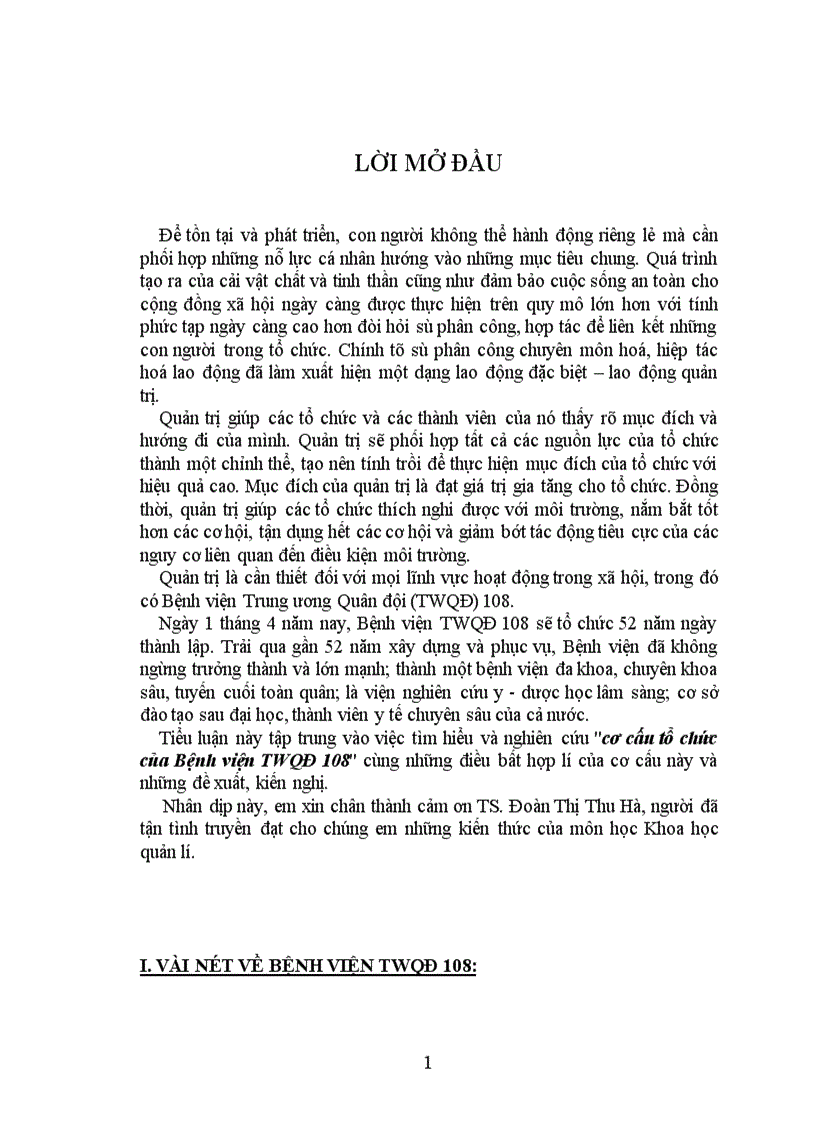 image for page Cơ cấu tổ chức của Bệnh viện TWQĐ 108