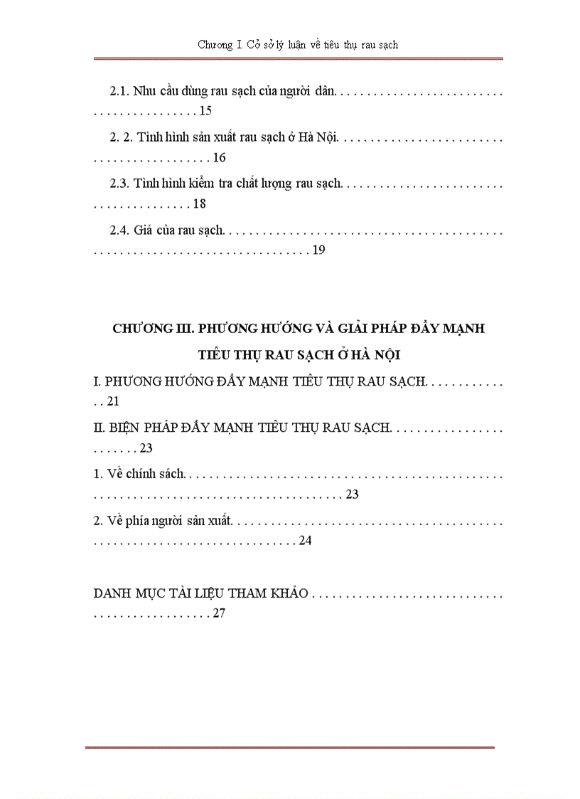 image for page Tình hình tiêu thụ rau sạch trên địa bàn Hà Nội 1