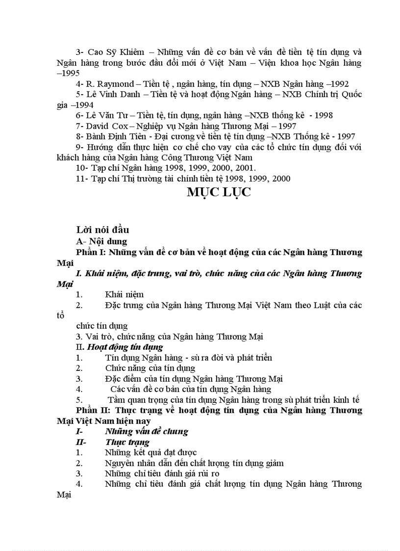 image for page Đánh giá thực trạng hoạt động tín dụng của hệ thống Ngân hàng Thương Mại hiện nay 1