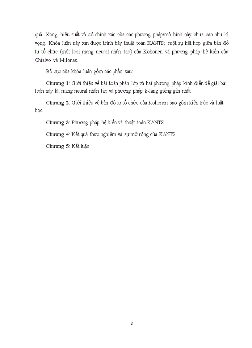 image for page KANTS Hệ kiến nhân tạo cho phân lớp