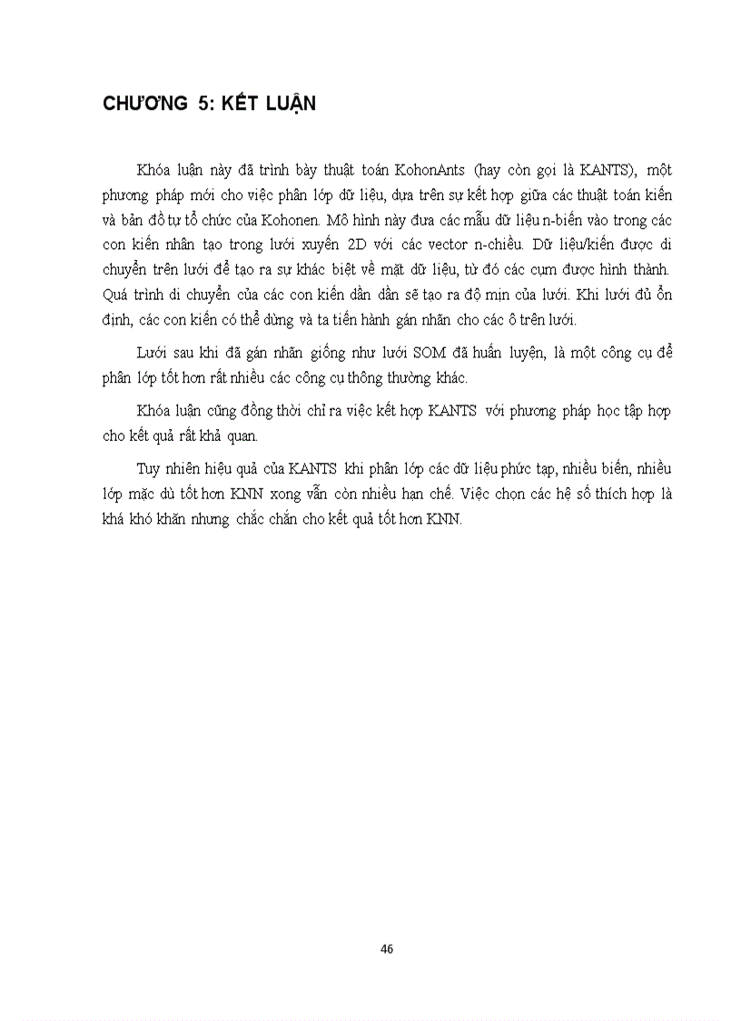 image for page KANTS Hệ kiến nhân tạo cho phân lớp