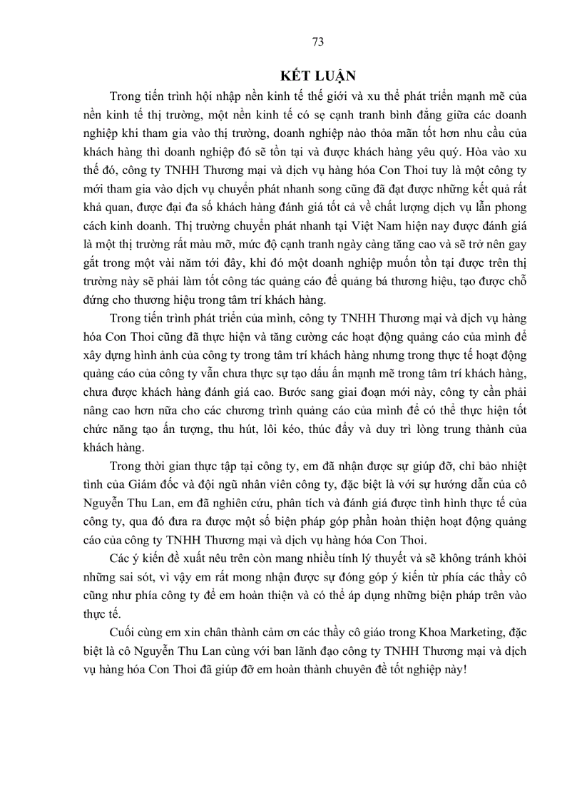 image for page Các giải pháp hoàn thiện hoạt động quảng cáo cho dịch vụ chuyển phát nhanh của công ty tnhh thương mại và dịch vụ hàng hóa con thoi