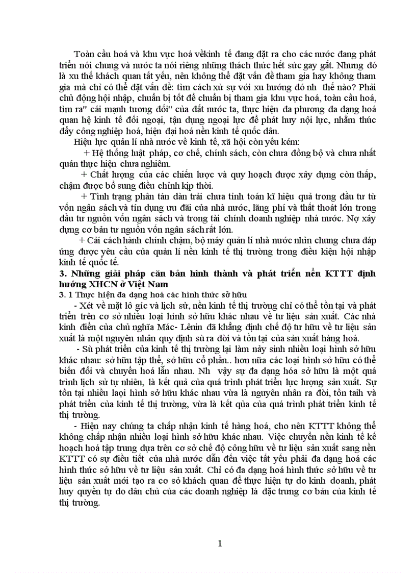 image for page Cơ sở tồn tại của kinh tế thị trường và giải pháp phát triển kinh tế thị trường định hướng Xã hội chủ nghĩa ở nước ta 1