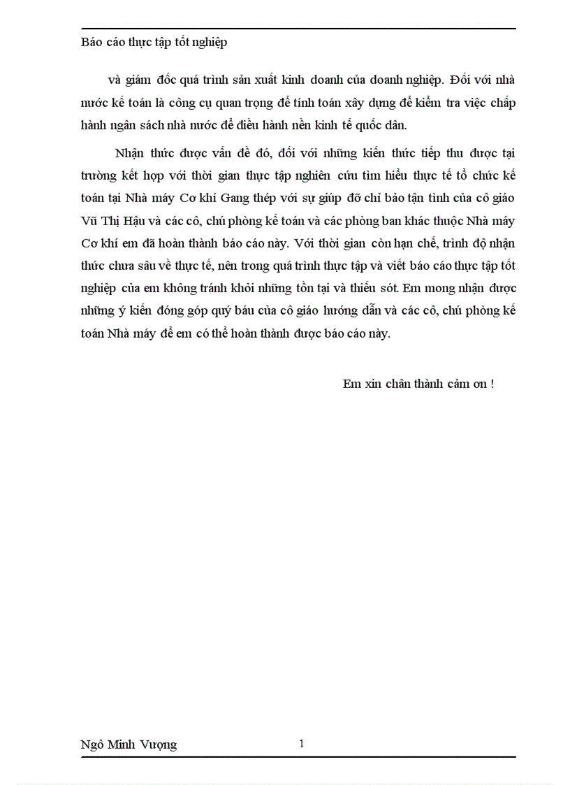 image for page Tình hình chung về công tác kế toán của NM CKGT 1