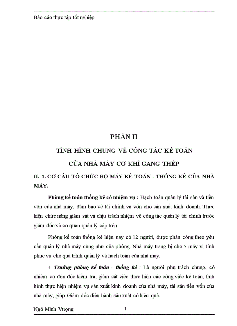 image for page Tình hình chung về công tác kế toán của NM CKGT 1