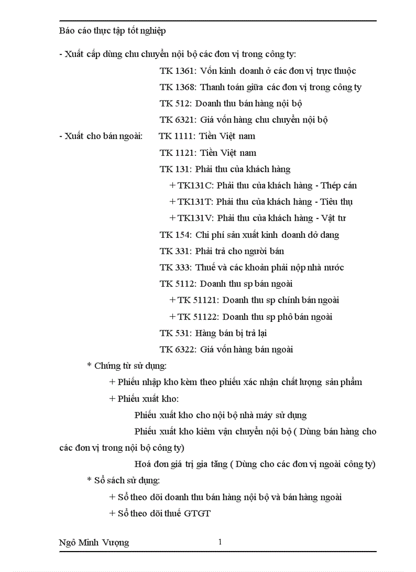 image for page Tình hình chung về công tác kế toán của NM CKGT 1