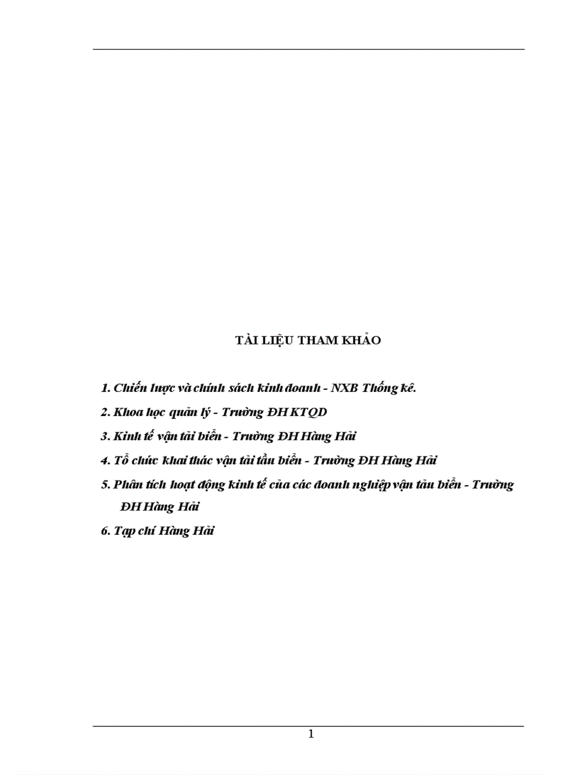 image for page Hoàn thiện công tác hoạch định chiến lược kinh doanh ở Công ty vận tải biển III VINASHIP 1