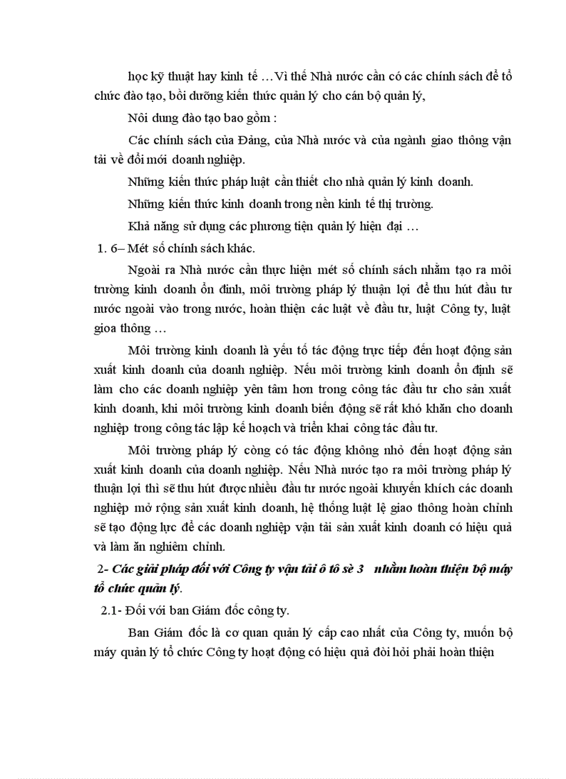 image for page Một số giải pháp nhằm hoàn thiện bộ máy tổ chức bộ máy quản lý tại Công ty vận tải ô tô số 3