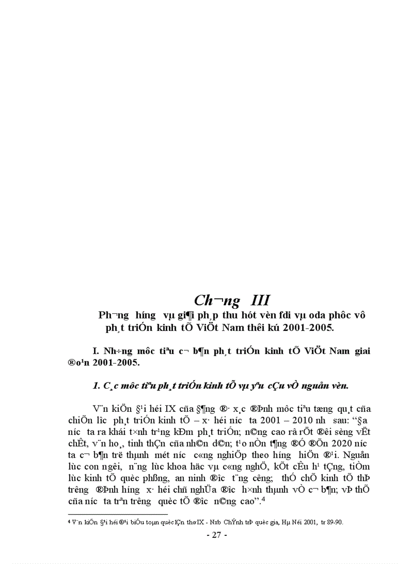image for page Những biện pháp cơ bản đảm bảo vốn FDI và ODA cho phát triển kinh tế Việt Nam giai đoạn 2001 2005